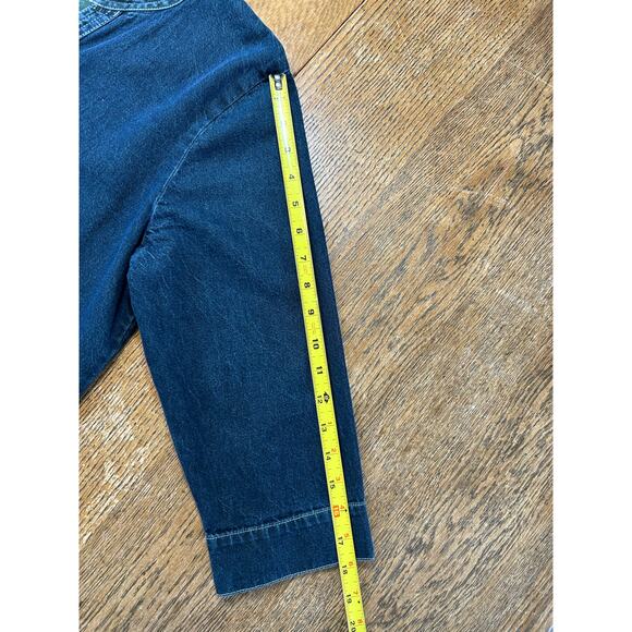 Hot Cotton by Marc Ware Denim Tunic Blouse Jacket Women’s Sz S  Snap Front - Picture 4 of 8